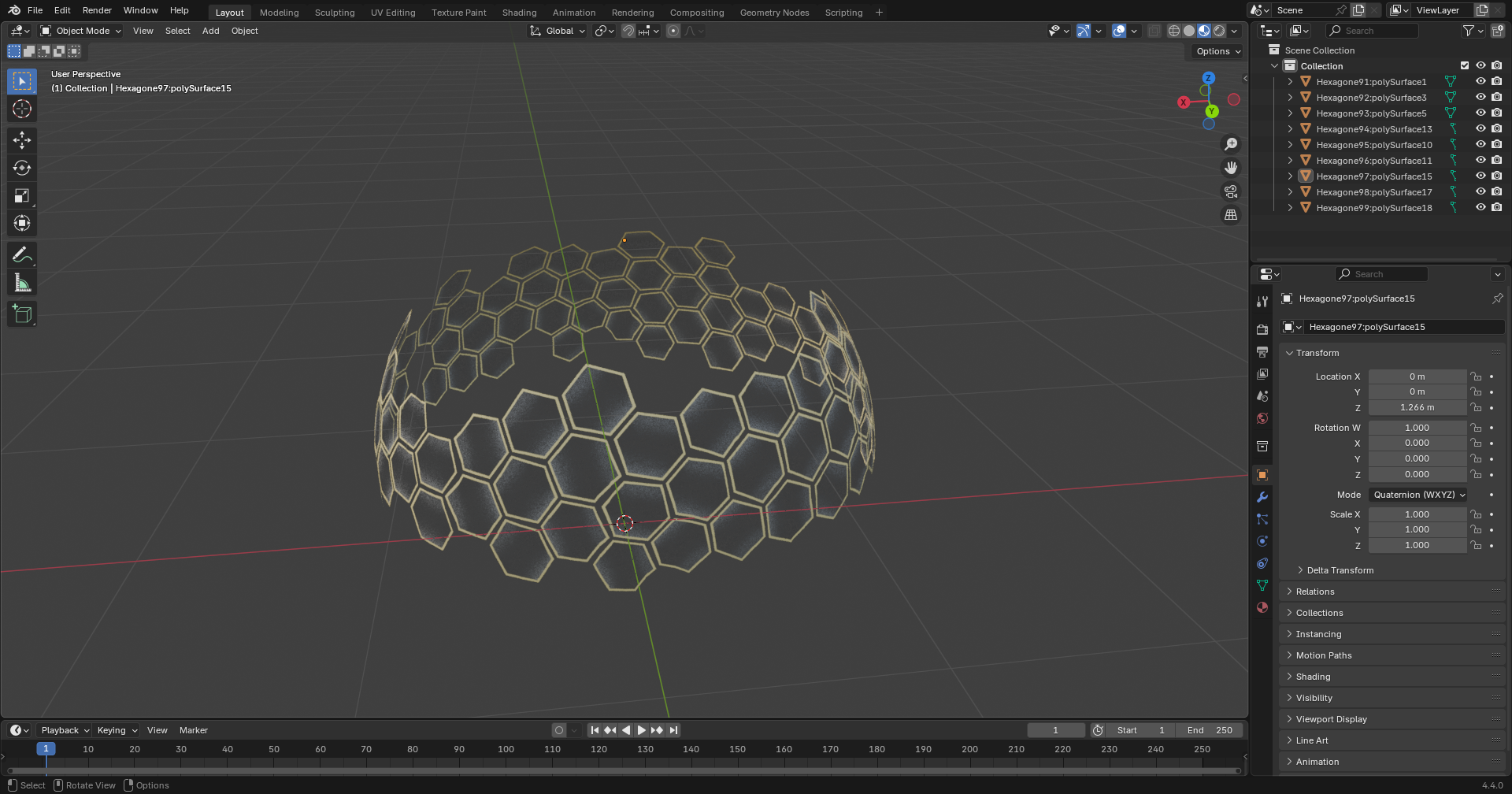 Demonstration showing models related to particle effects