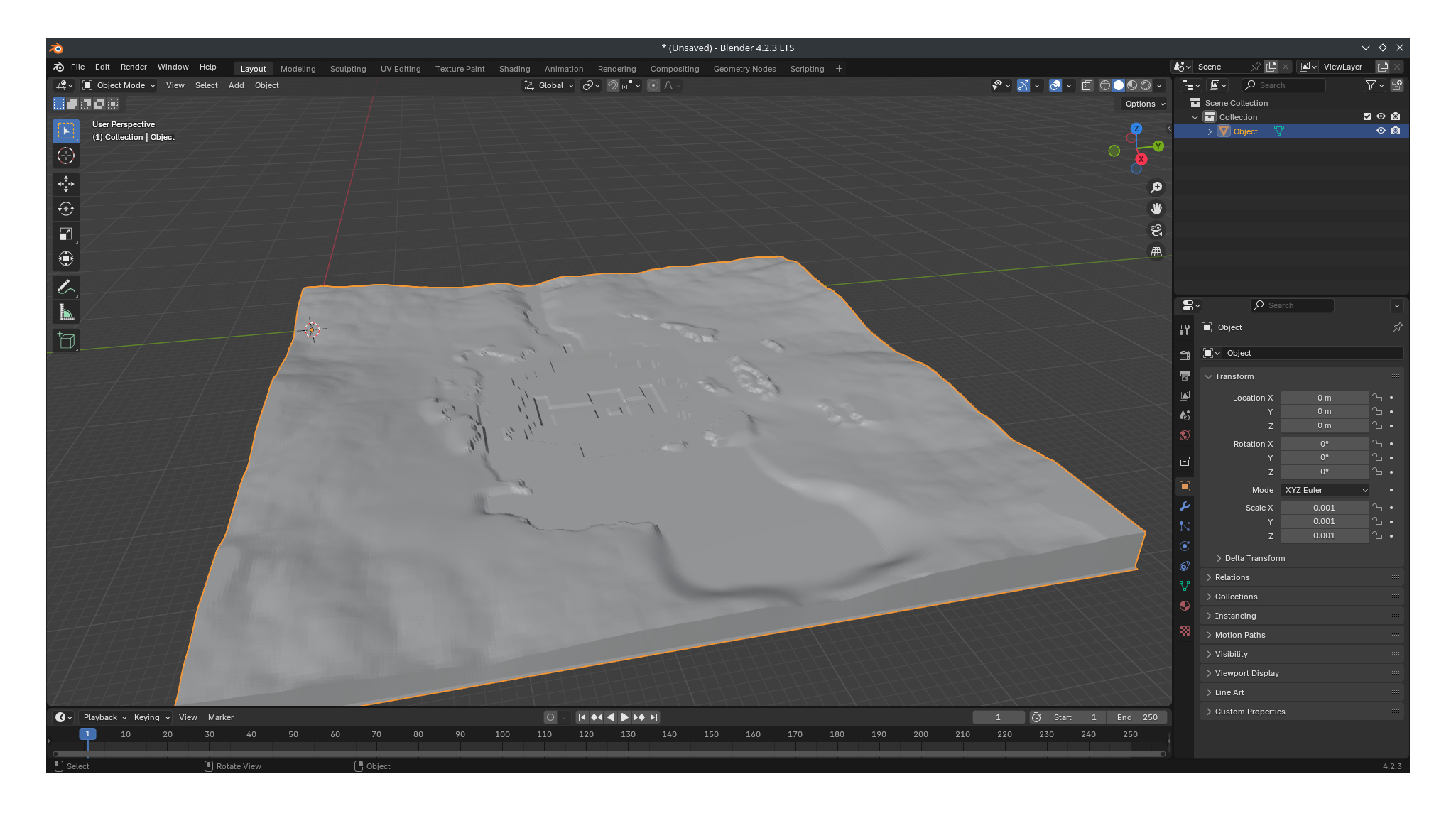 Terrain model showcase
